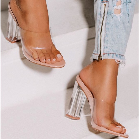Shoes - Nude clear Heel